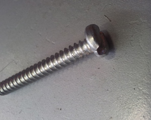 Tapping slotted pan head screw 5.5x45 DIN 7971 galv